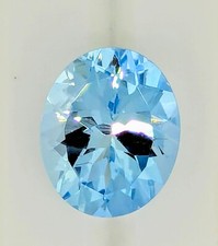 11x9mm Natural Aquamarine Oval Cut AAA 3ct Santa Maria Aquamarine VIDEO