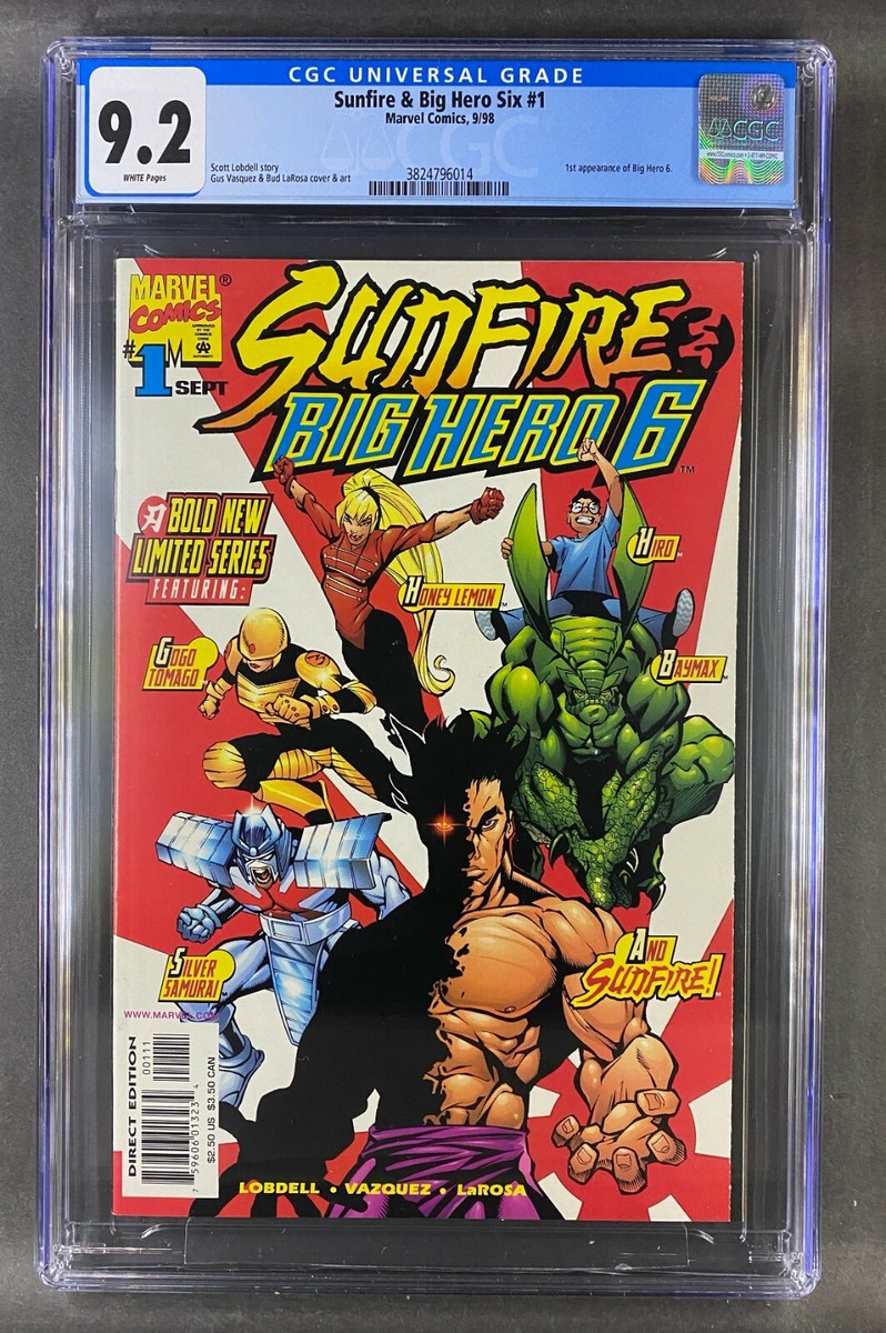 Sunfire & Big Hero 6 (1998) #'s 1 2 3 CGC Lot 9.2/ 9.4 /9.6 1st