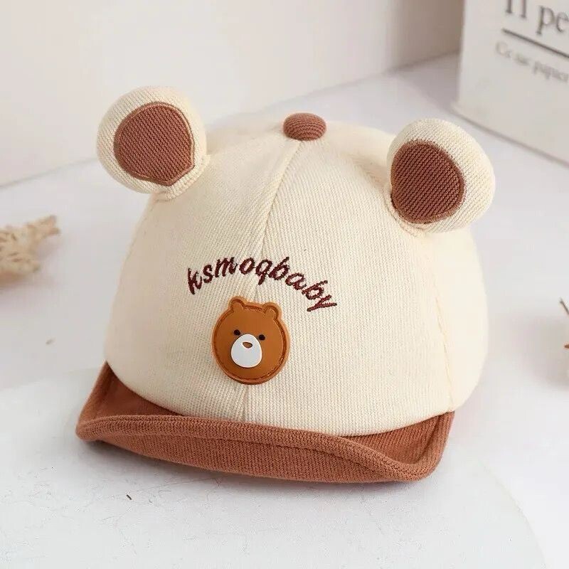 Cartoon Bear Baby Baseball Cap With Ears Cute Animal Sun Hat  display picture 1