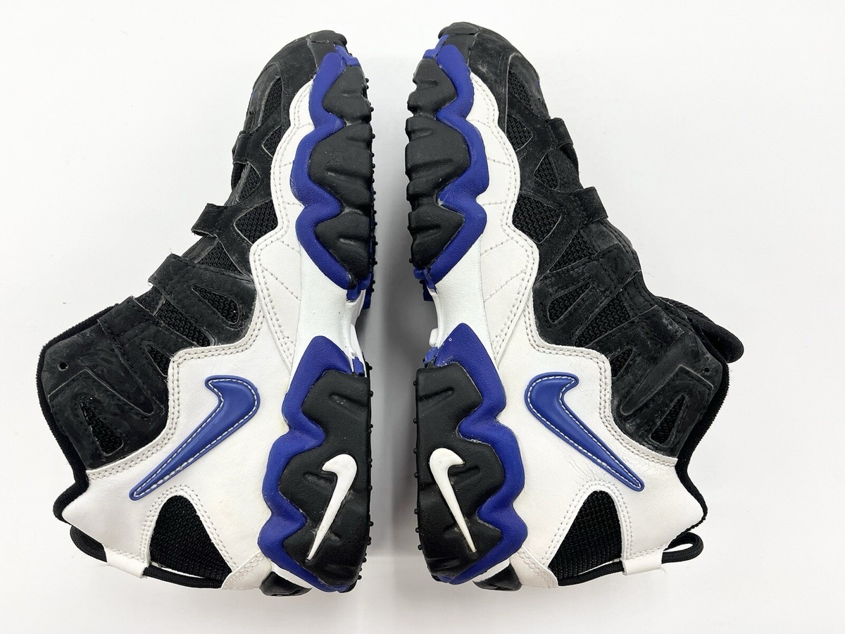 1996 Nike Air Slant Mid White Black Royal Blue Sz Men Shoe