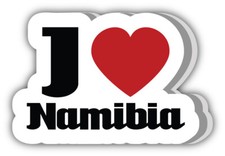 I Love Namibia Slogan Label Car Bumper Sticker Decal