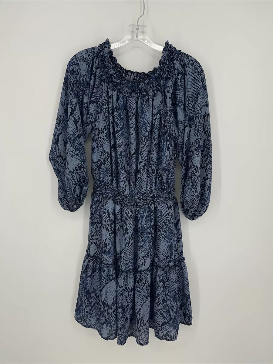 Blue snake hotsell print dress