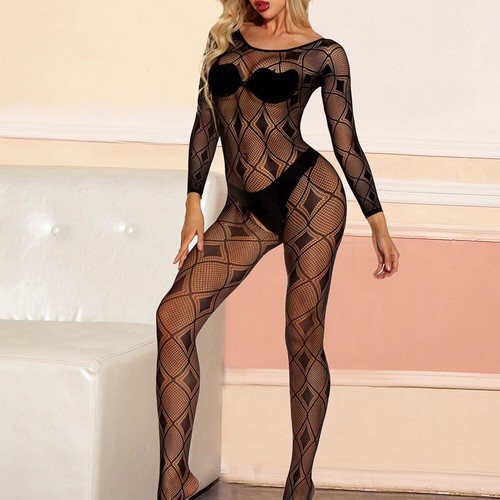 Body Donna Fishnet Sexy Body Stocking Lingerie Babydoll Costume da Notte Costume da Sonnaggio - Foto 68 di 84