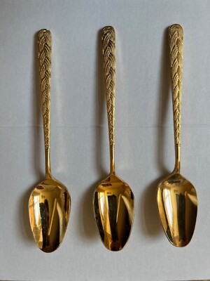 Gold Alexia VIP by Present Place/Oval Soup Spoon, set of 3