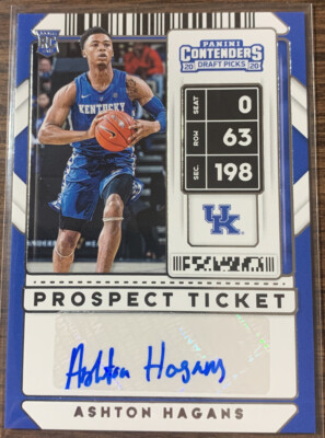 2020 Panini Contenders Draft Picks Basketball Ashton Hagans Rookie Auto Silver