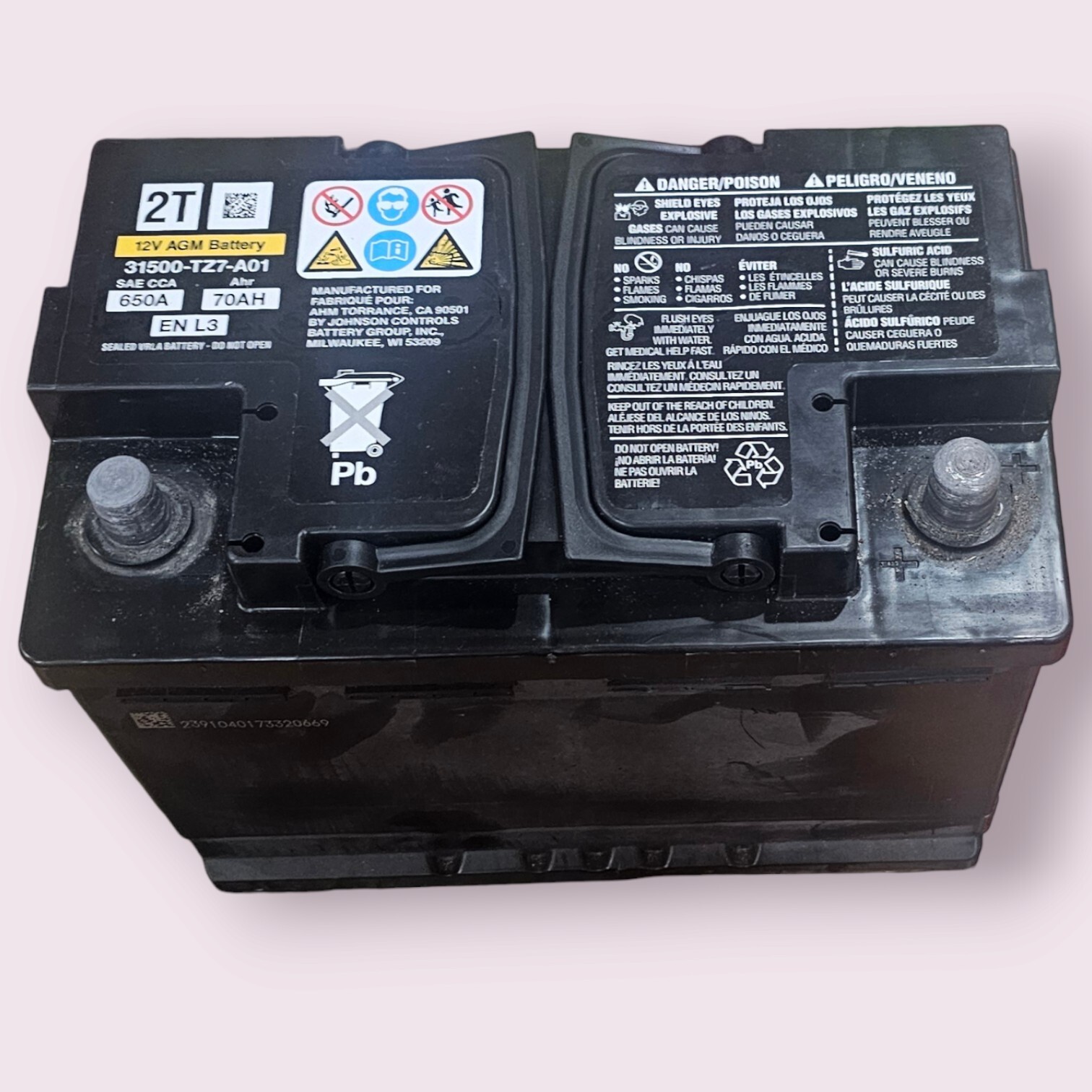 Genuine Honda 31500TZ7A01 12V AGM Car Battery eBay