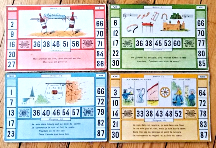 Jeu De Loto Zoologique Ancien - REVENAZ & TABERNAT - 12 Planches - Vers 1900