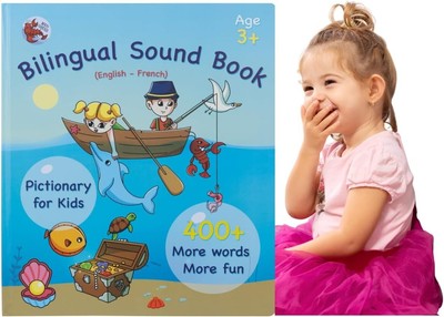 English and French ABC Learning for Children, Interactive Kids Book, Fun...
