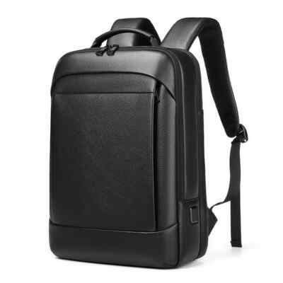 100% Genuine Leather Backpack Men Inch Laptop Backpack