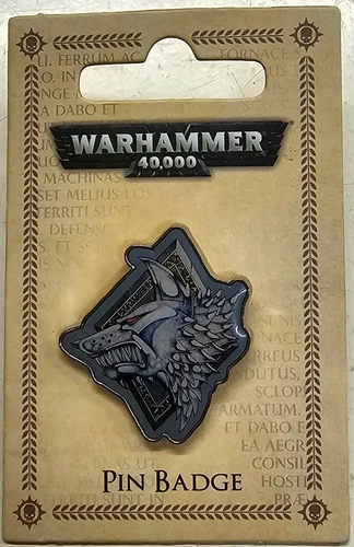 Space Wolves Metal Pin Badge New Games Workshop Warhammer World UK 40000 40K