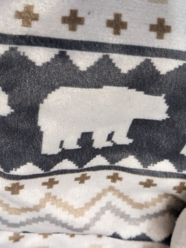 DTU Unique Bear Lovey, Aztec Print, Flannel and Minky - Picture 5 of 6