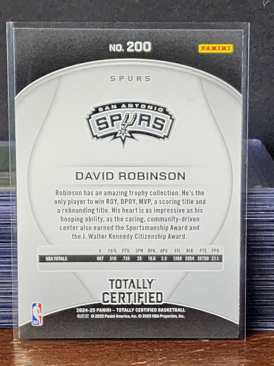 2024-25 Panini Totally Certified - Legends David Robinson #200 Red