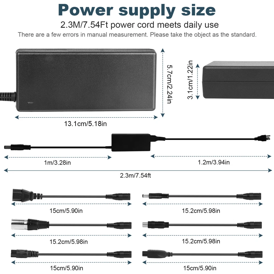 Ladegerät Netzteil 42V 2A, für 36V Akku Pedelec E-Bike Scooter Mit Rund stecker - Bild 4 von 4