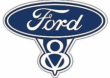 FORD V8 Old school die cut Vinyl car decal sticker