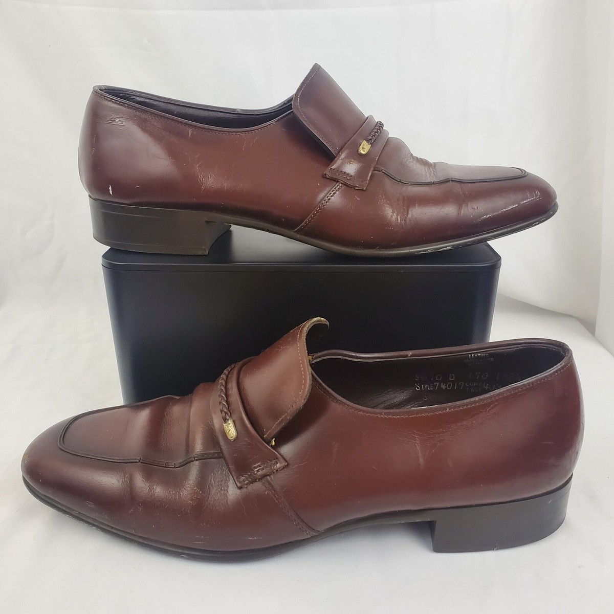 Sears Men\'s Dark Brown Leather Slip-On Loafers Amazon.com | Skechers Men main image 4