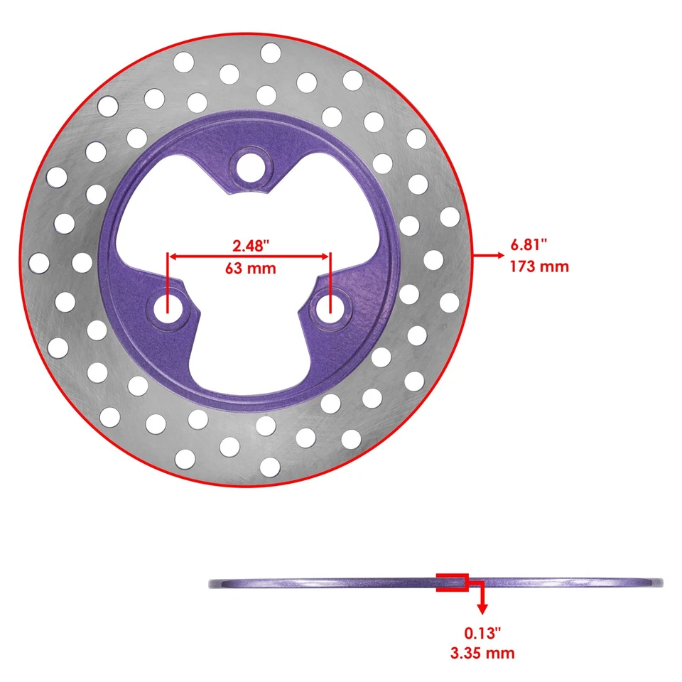 Disco de freno trasero y delantero con perno y pinza para Honda Fourtrax 400 TRX400EX 2005-08 Foto 2 de 4