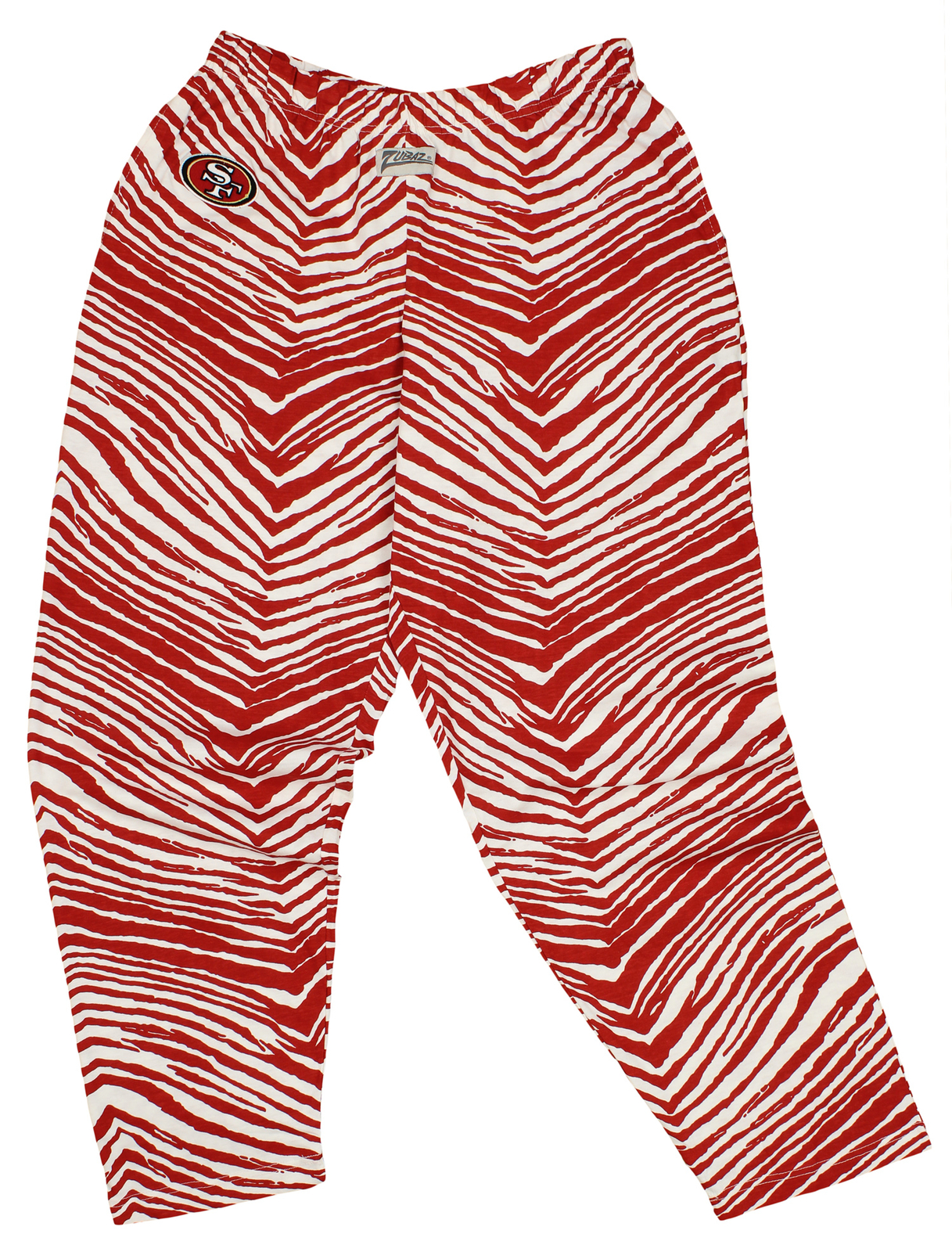 Однолинейные командные брюки Zubaz NFL Mens San Francisco 49ers с принтом Зебра