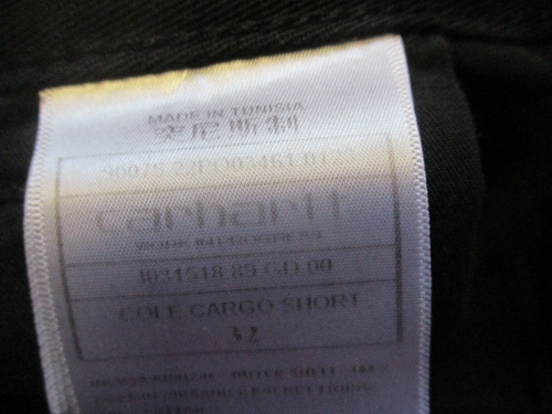 PANTALONES cortos CARHARTT WIP EE. UU. BDU M65 cole CARGO COMBAT real 32 34 negros - Imagen 12 de 15