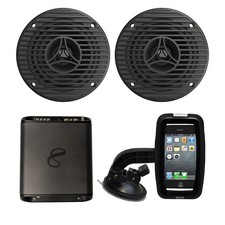 Milennia 3.5" 75W Full Range Audio Speakers Pair , Amplifier, iPhone Sport Case