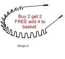 Black Metal Sports Hairband Headband Wave Alice Style Hair band Unisex Men Women