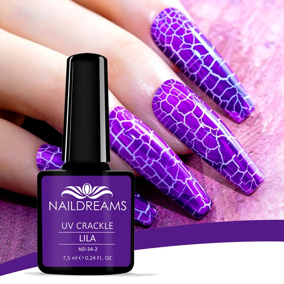 Crackle UV Gel Nagellack Nagelmodellage Maniküre Crackle Nagellack - Bild 4 von 4