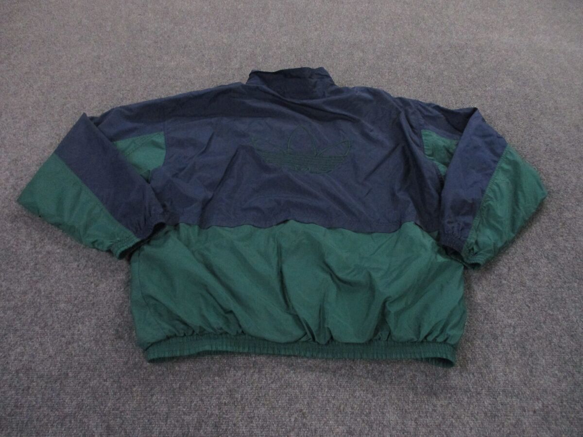 Vintage Adidas Jacket Adult XL Blue Green Lightweight Lined Vintage Adidas Jacket Adult XL Blue Green Lightweight Lined