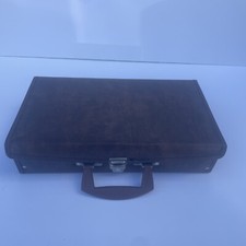 VTG VINYL 24 CASSETTE TAPE CARRYING CARRY STORAGE CASE BROWN SERVICE MFG CO