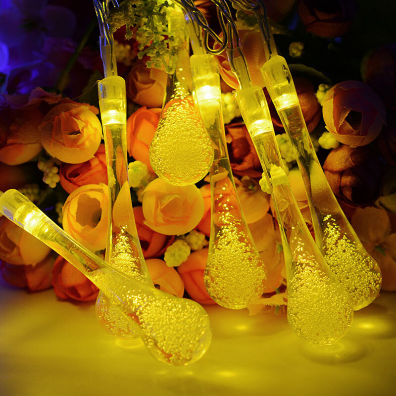 图片 19 - 10ps LED 太阳能串灯户外水晶球铜线霓虹灯管星月