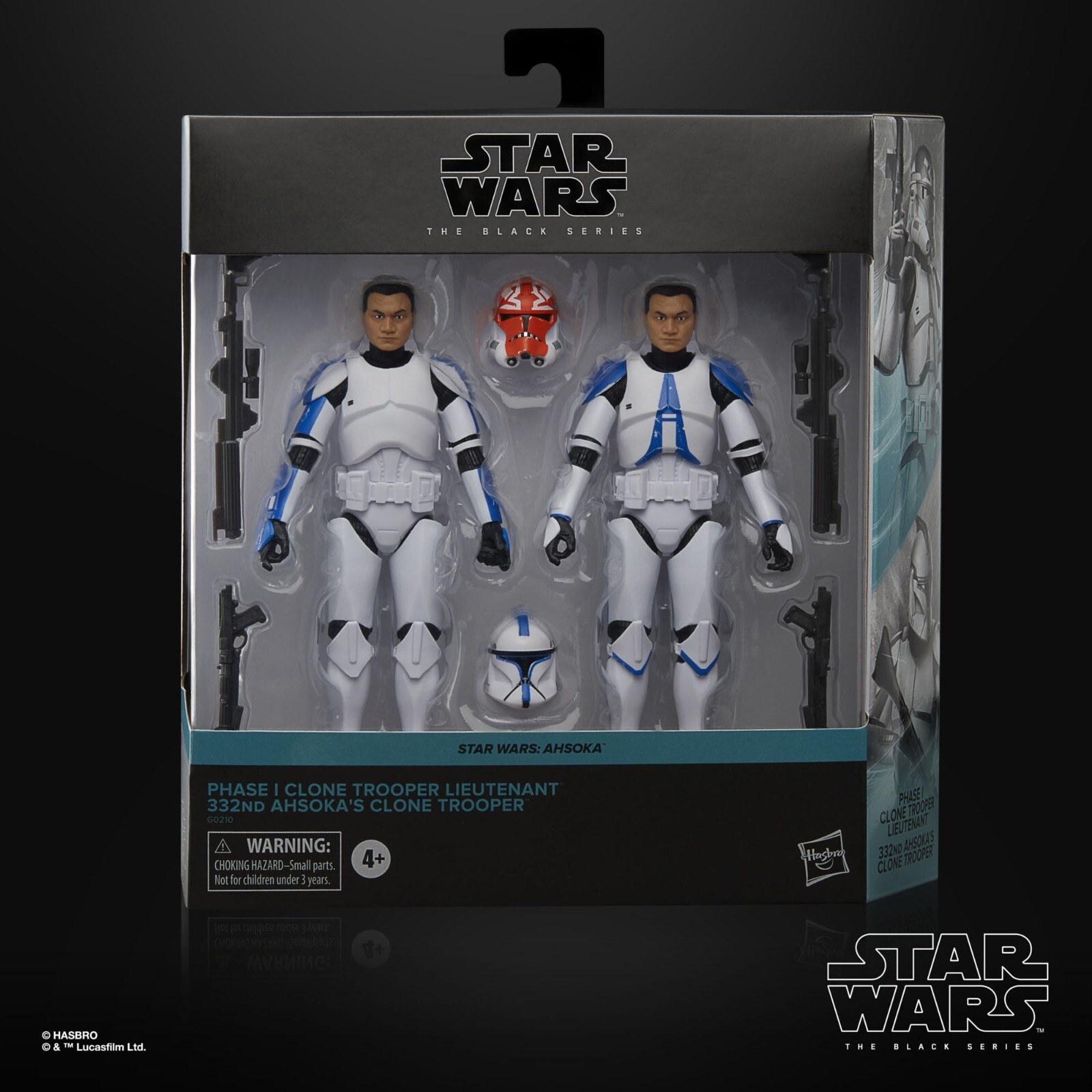 SERIE STAR WARS NEGRA - FASE I CLON TENIENTE Y 332º CONJUNTO DE SOLDADOS AHSOKA