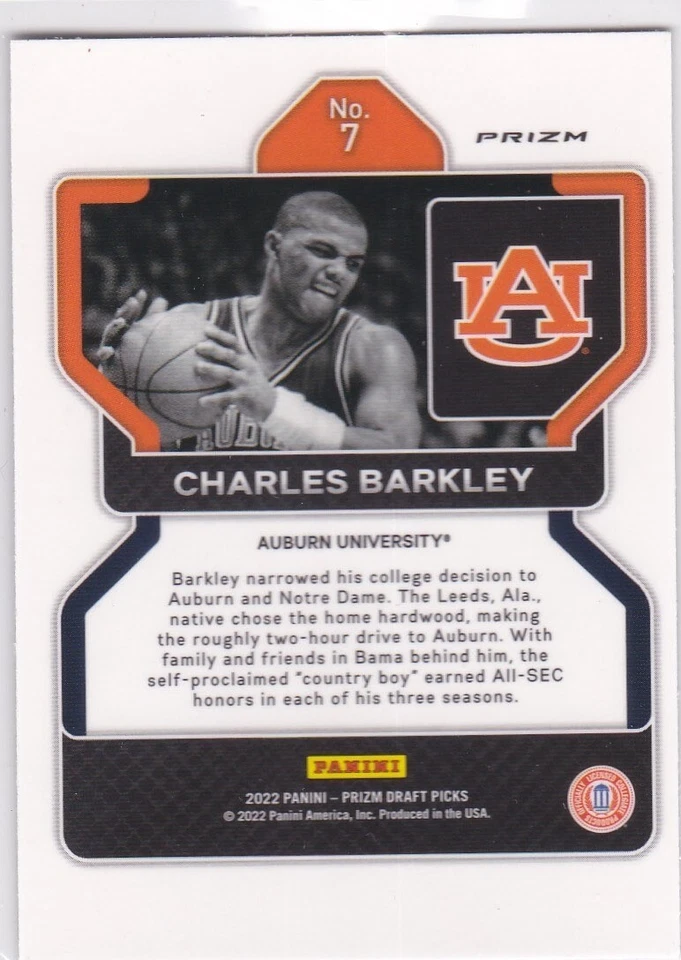 Selecciones del draft de baloncesto de Charles Barkley RARA TARJETA HYPER PRIZM $$ ¡Tigres castaños rojizos! Foto 2 de 2