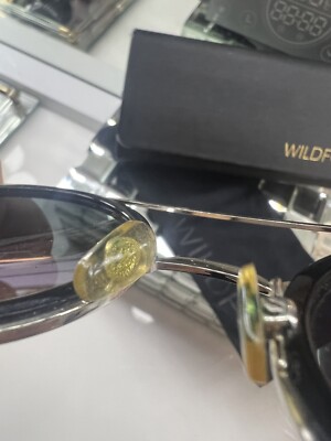 Wildfox Black Round Sunglasses With Gradient Lenses 63-14 