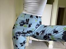 Vintage Harolds Silk Floral Trousers Sz 4 small