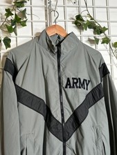 Vintage USA Army Military Shell Training Tracksuit Jacket Top Windbreaker M