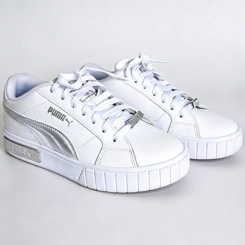 PUMA Carina 2.0 Unisex Kids Trainers White/Silver UK 3.5 EU 36