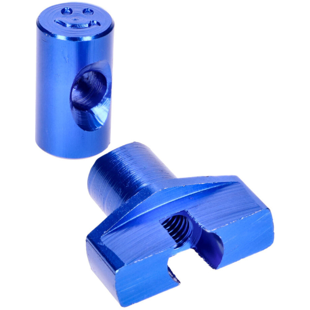 Bremsseil M6 Aluminium Bremszug-Einsteller Set in Blau für