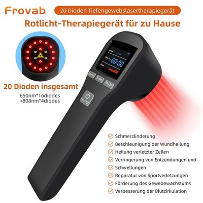 880mW 808nm 650nm LLLT Cold Laser für tiefe Gewebe &Hautentzündung 20 Dioden