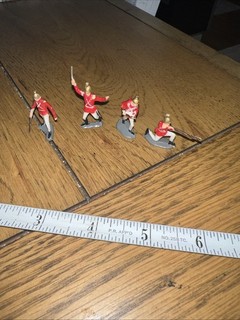 4 Orig Vtg Marx Mini Playset (Hong Kong) 4 Infantry Red Coat