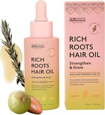 Image of Delhicious Rich Root Hair Oil 50ml - Strengthen & Grow, Amla & Rosemary Hair Oil