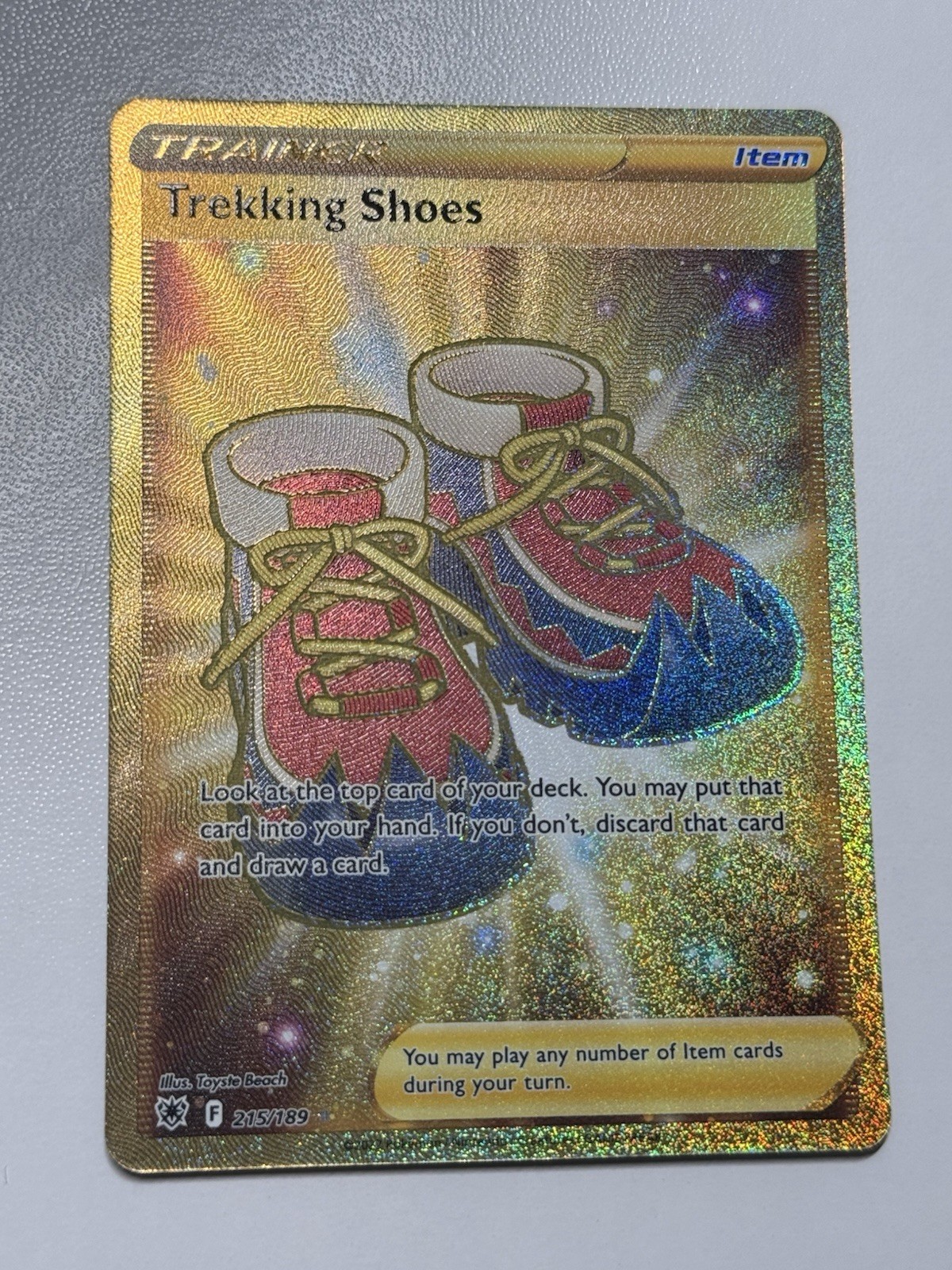 Trekking Shoes 215/189 Astral Radiance - Pokémon TCG Mint/NM  Gold Secret Rare