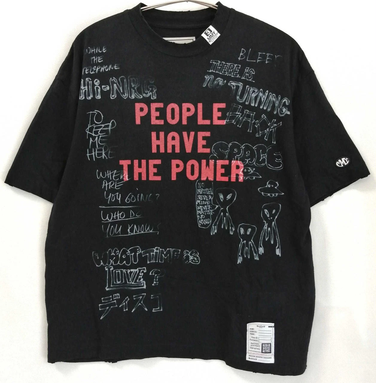 T shirt Maison Mihara Yasuhiro stampa aliena usata