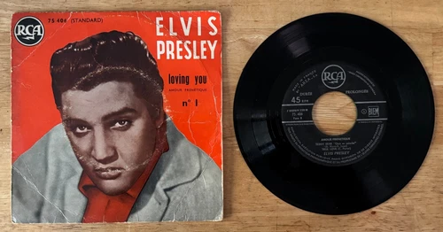 45 7" FRENCH EP ELVIS PRESLEY LOVING YOU BLACK LABEL  1st SLEEVE