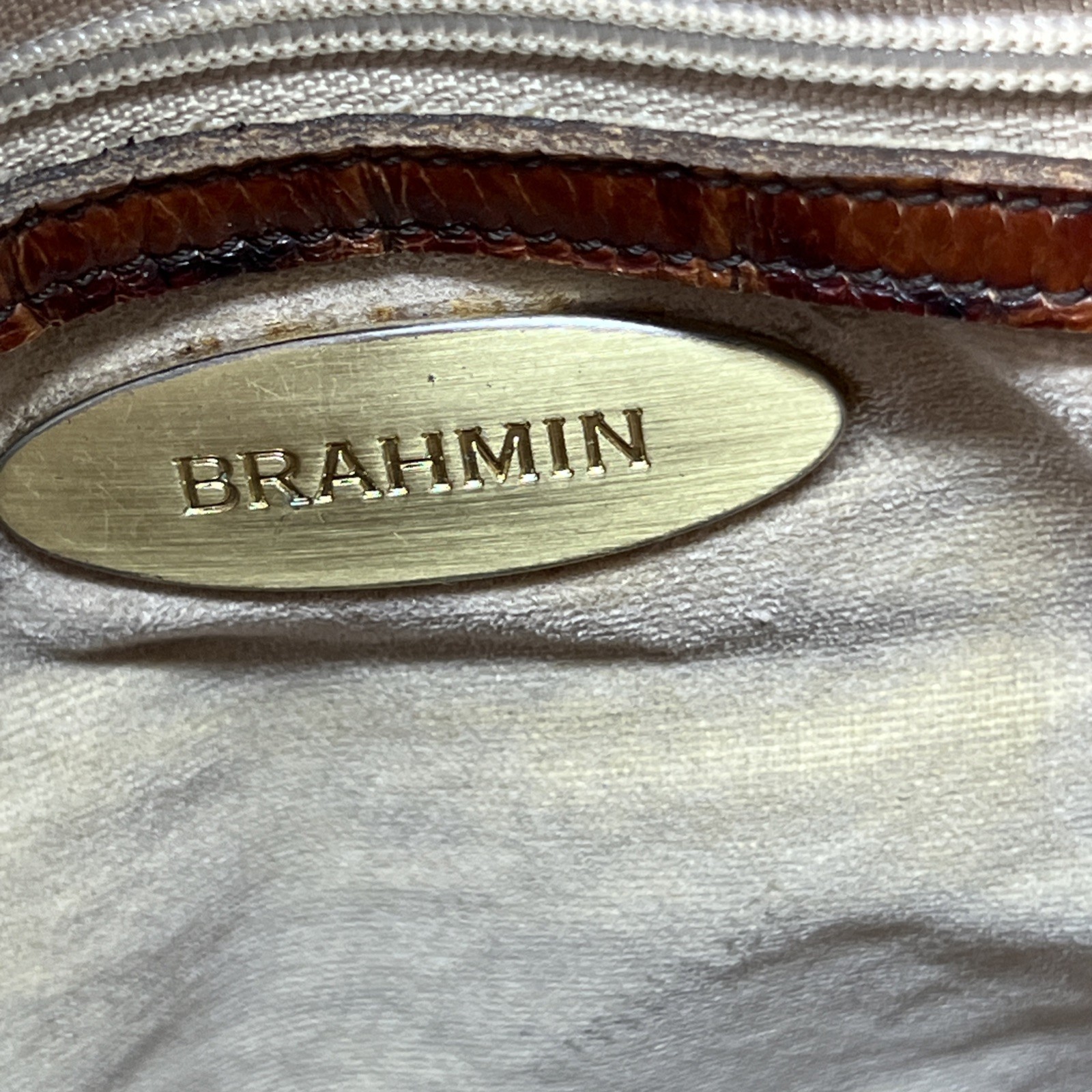 Brahmin Melbourne Collection Mini Asher Crocodile Patterned Handbag READ — image 19