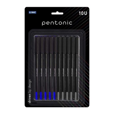 10 PCS Linc Ball Point Pen 0.7mm Combo 5 Black 5 Blue Ink LNPTPCS10BP Pack
