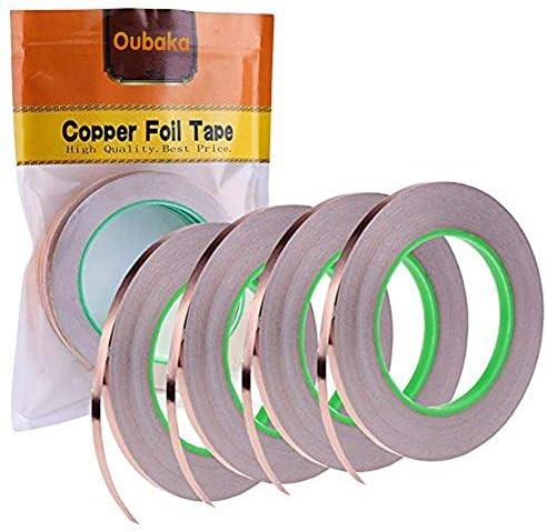 Copper Foil Tape Double-Sided Conductive 1/4 Inch
