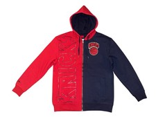 Men's New York Knicks Mitchell  Ness Color Block Fleece 2.0 Full Zip Hoodie NWT