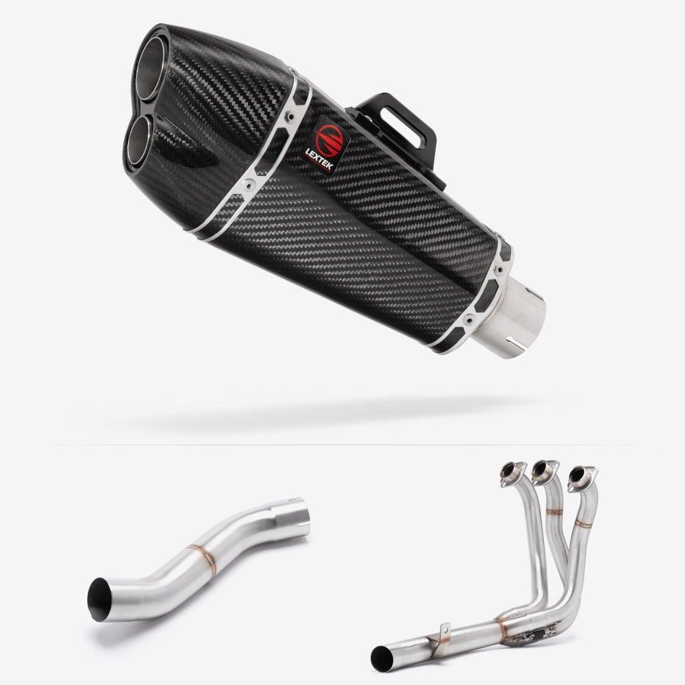 Lextek XP13C Full Exhaust System 210mm High Level for Yamaha MT-09 (21-24)