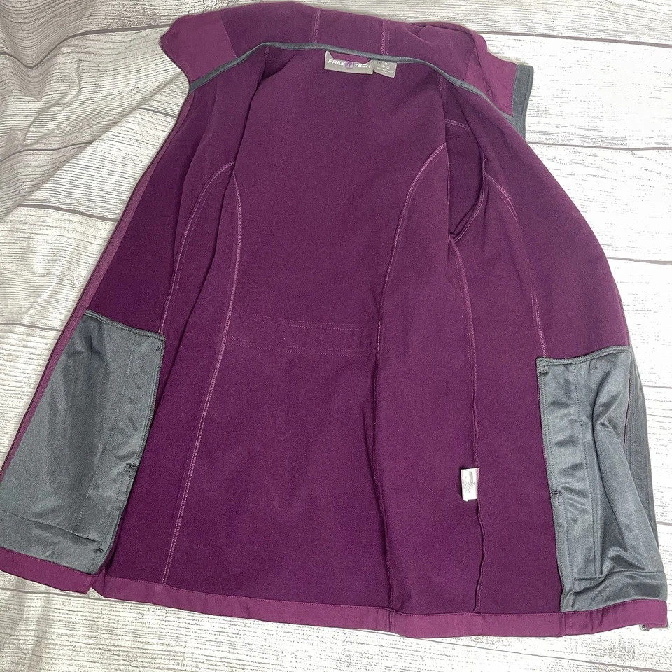 Женская куртка с капюшоном на молнии Free Tech средний размер (8/10) длинный рукав Berry - Изображение 3 из 4