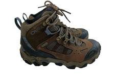 Oboz Bridger Mid B-Dry Women  s Sz 7 Brown Leather Lace Up Waterproof Hiking Boot
