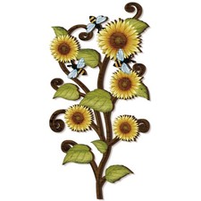 Wooden Sunflower Wall Decor Hanging Sunflower Outdoor Decor Rustic Flower Wal...