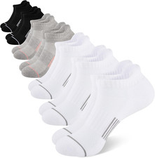7 Pairs Womens Ankle Socks Athletic Cushioned Anti-Blister Running Low Cut Socks